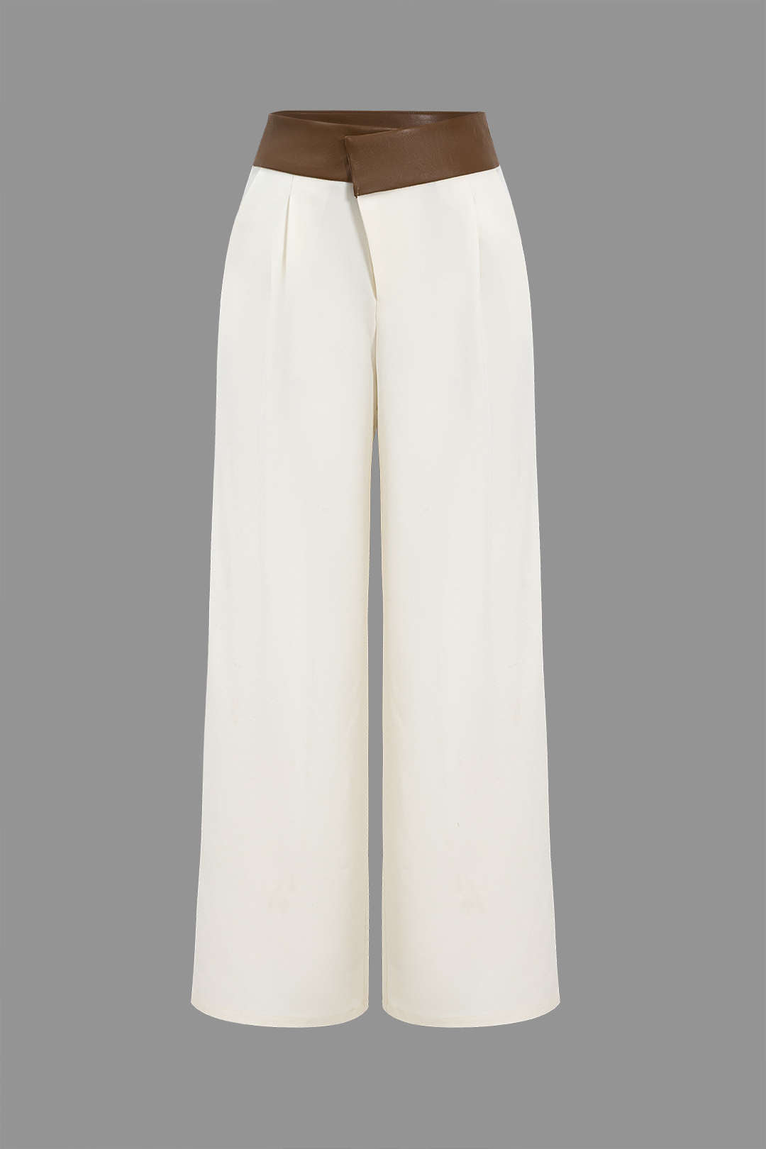 Faux Leather Patchwork Trousers