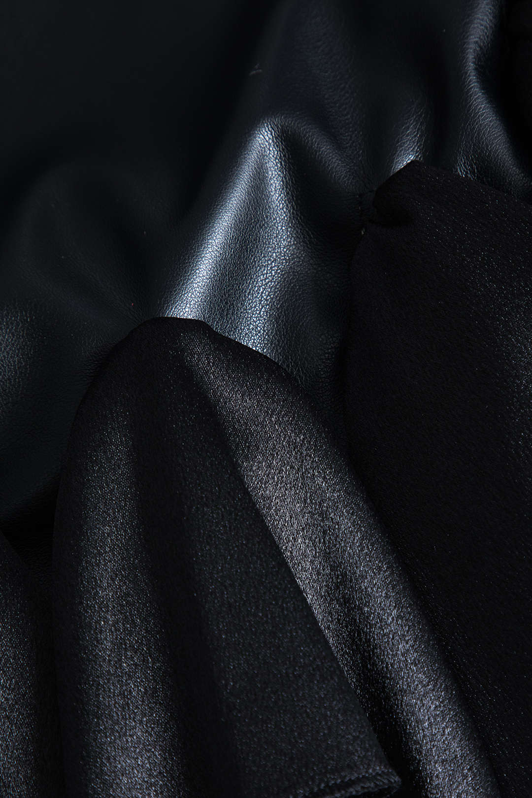 Faux Leather Ruffle Mini Skirt