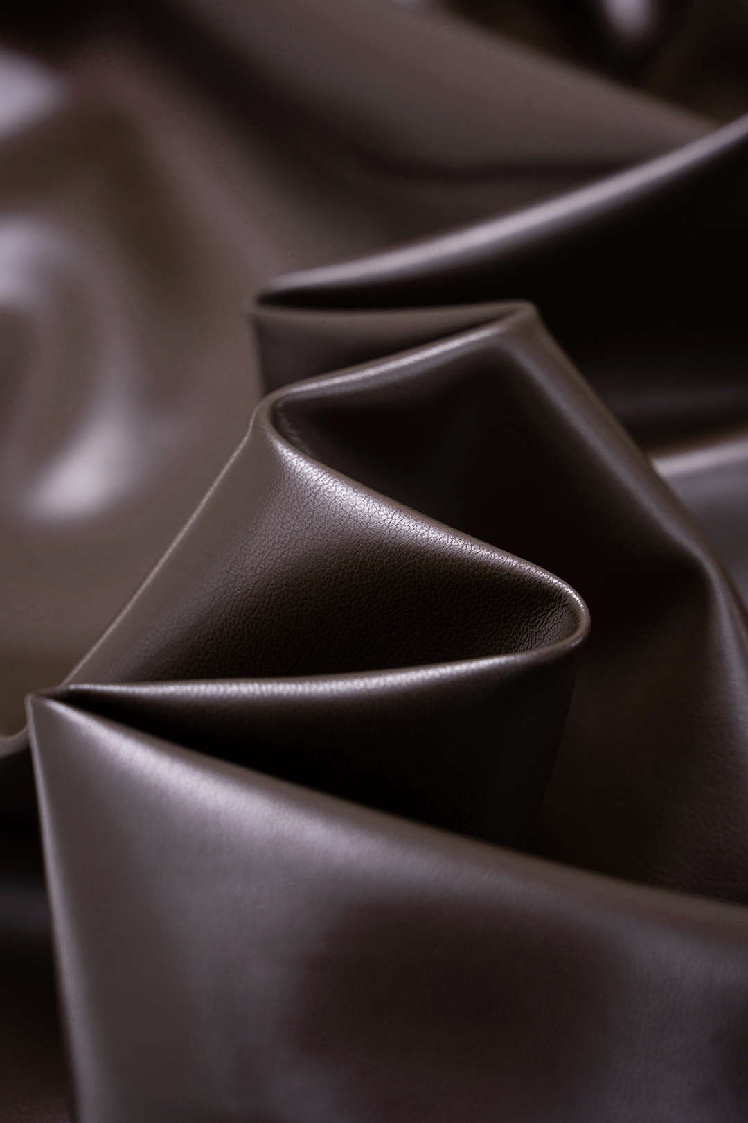 Faux-Leder Patchwork Gerafftes Ärmelloses Midikleid