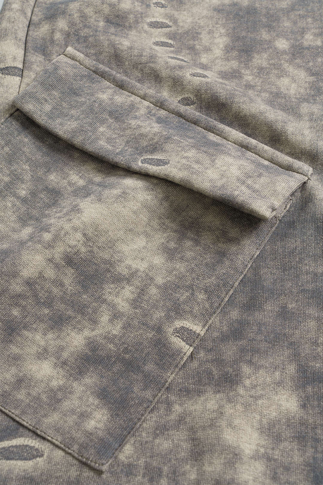 Short délavé taille haute à nouer