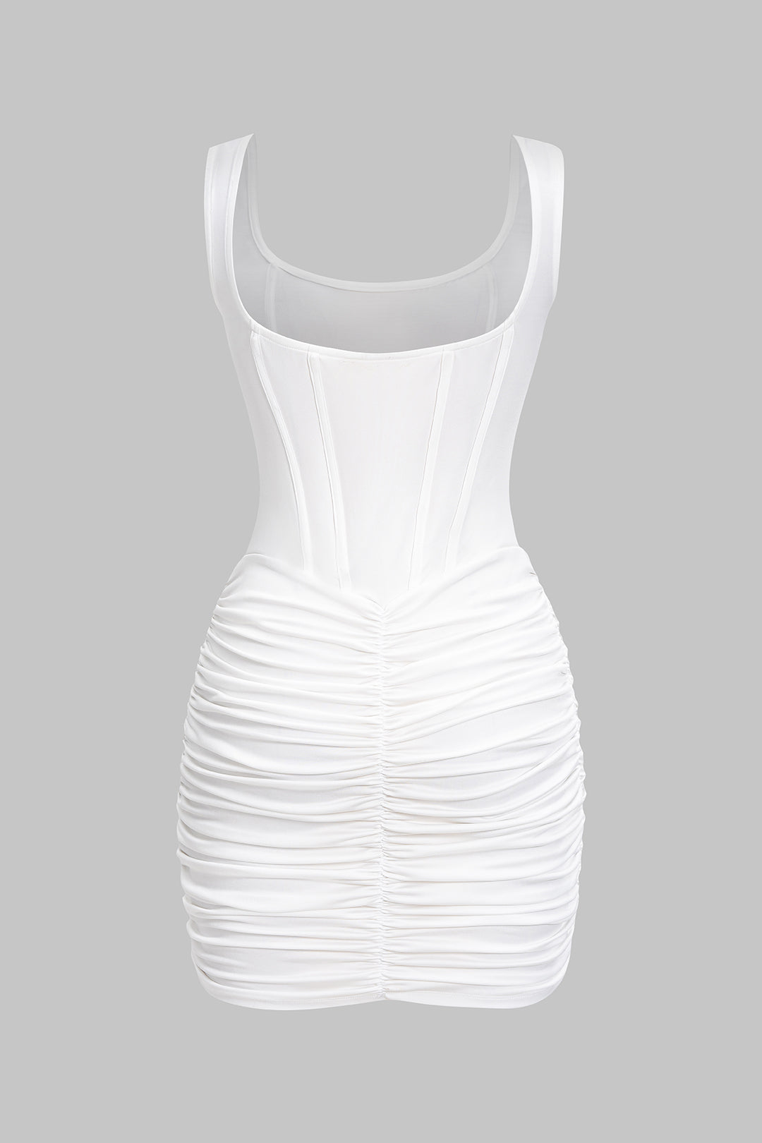 Raffiniertes, asymmetrisches ärmelloses Minikleid