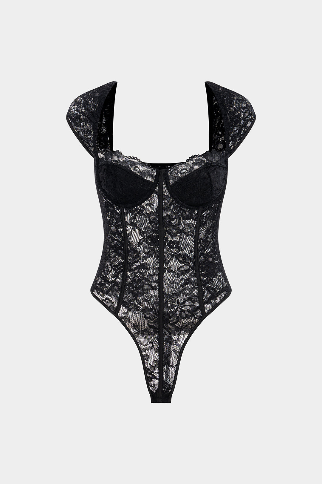 Body corset sans manches en dentelle