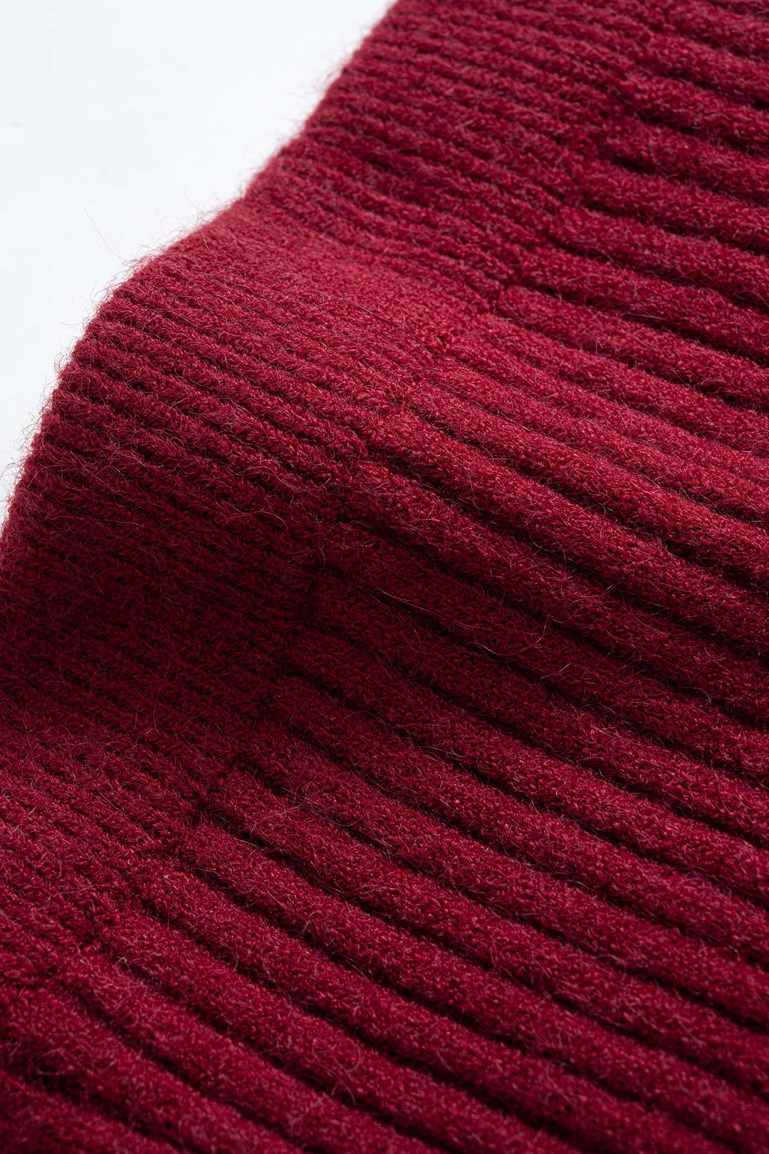 Knit Ribbed Zipper Collar Long-Sleeve Top And Skirt Set