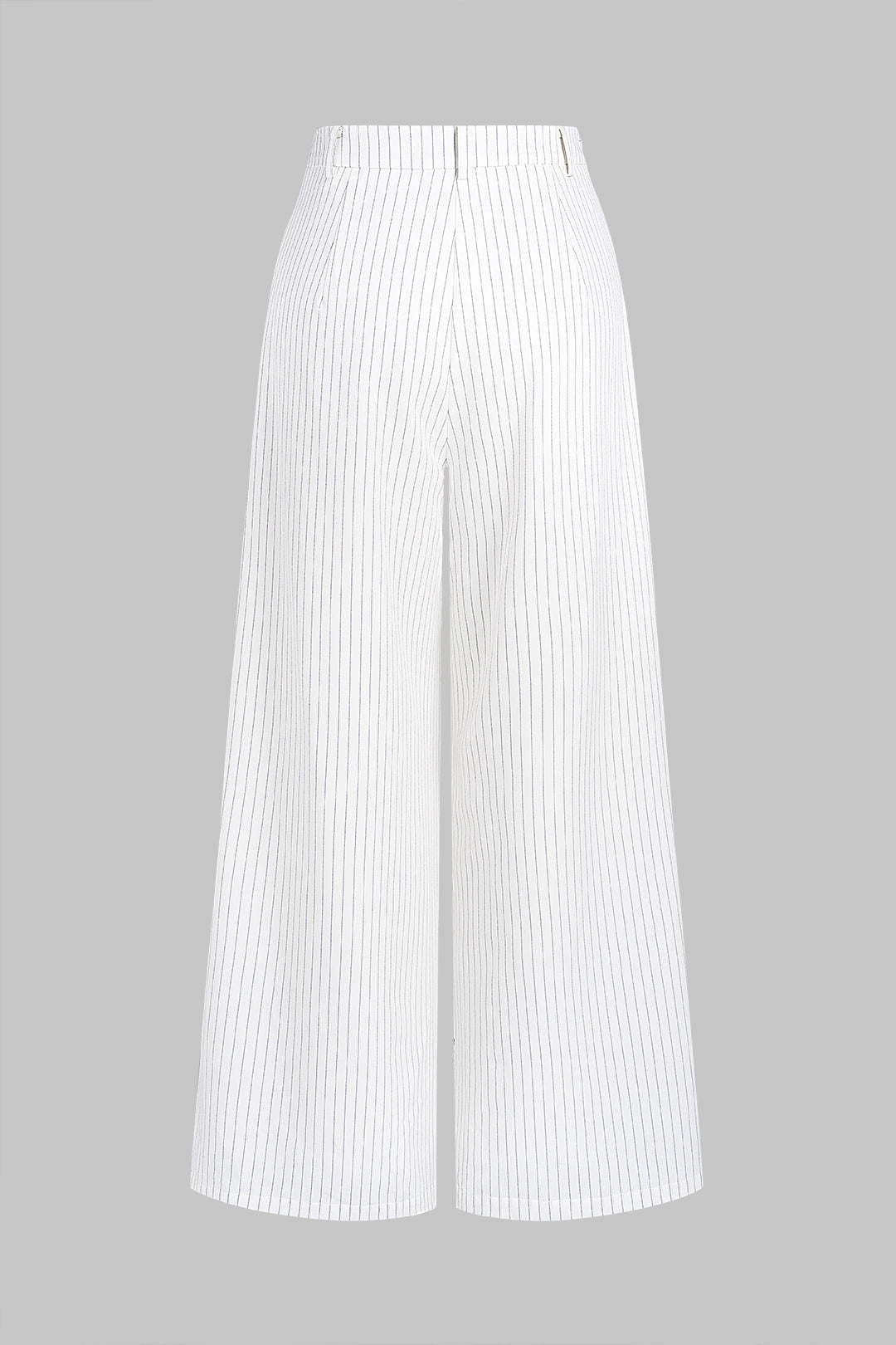 Gestreifte asymmetrische Hose mit hoher Taille