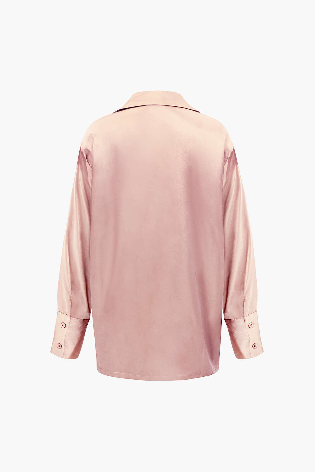 Ensemble chemise à manches longues boutonnée en satin et pantalon