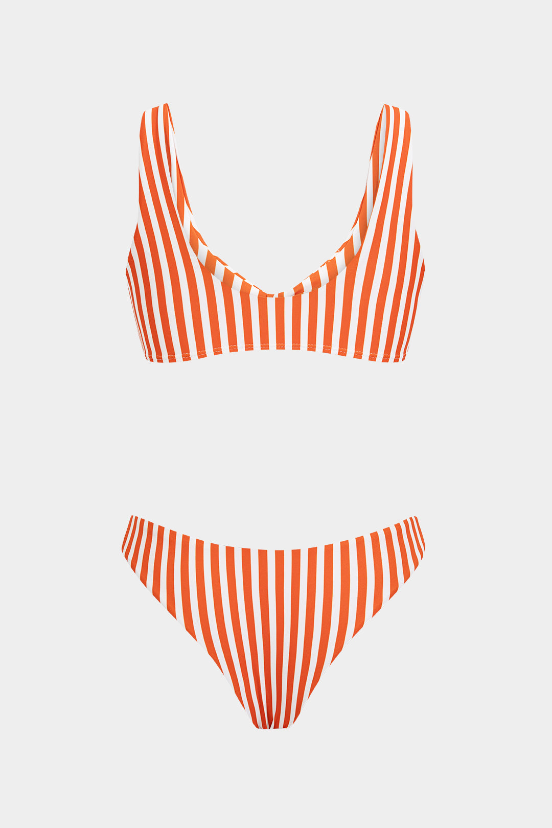 Gestreiftes Bikini-Set mit Knoten