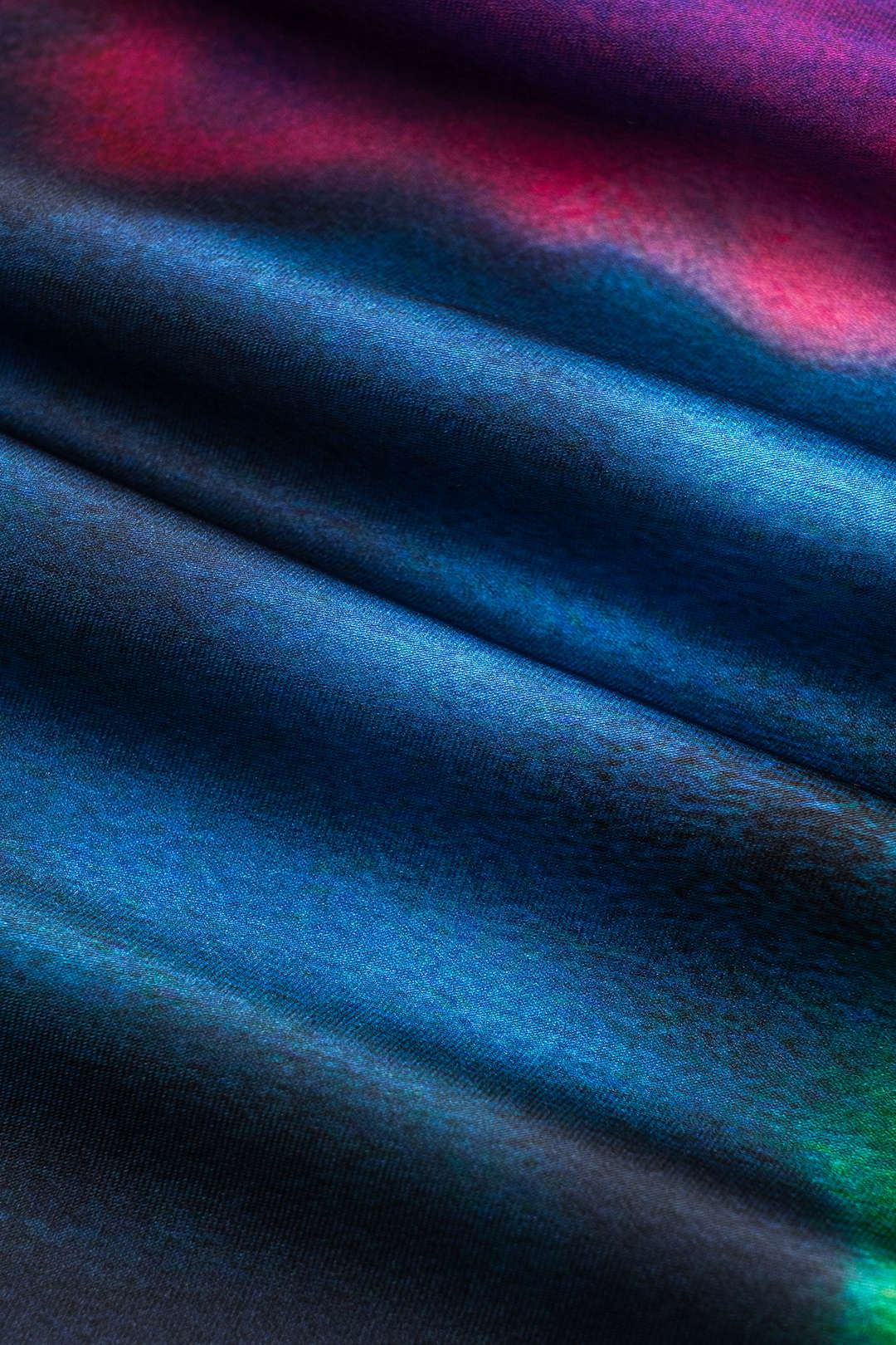 Haut caraco zippé à nouer en satin imprimé ombré