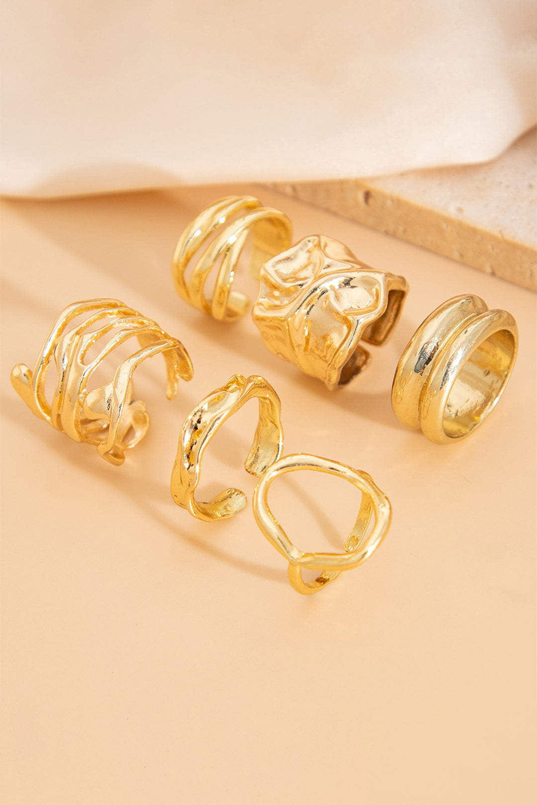 Metal Irregular Open Rings