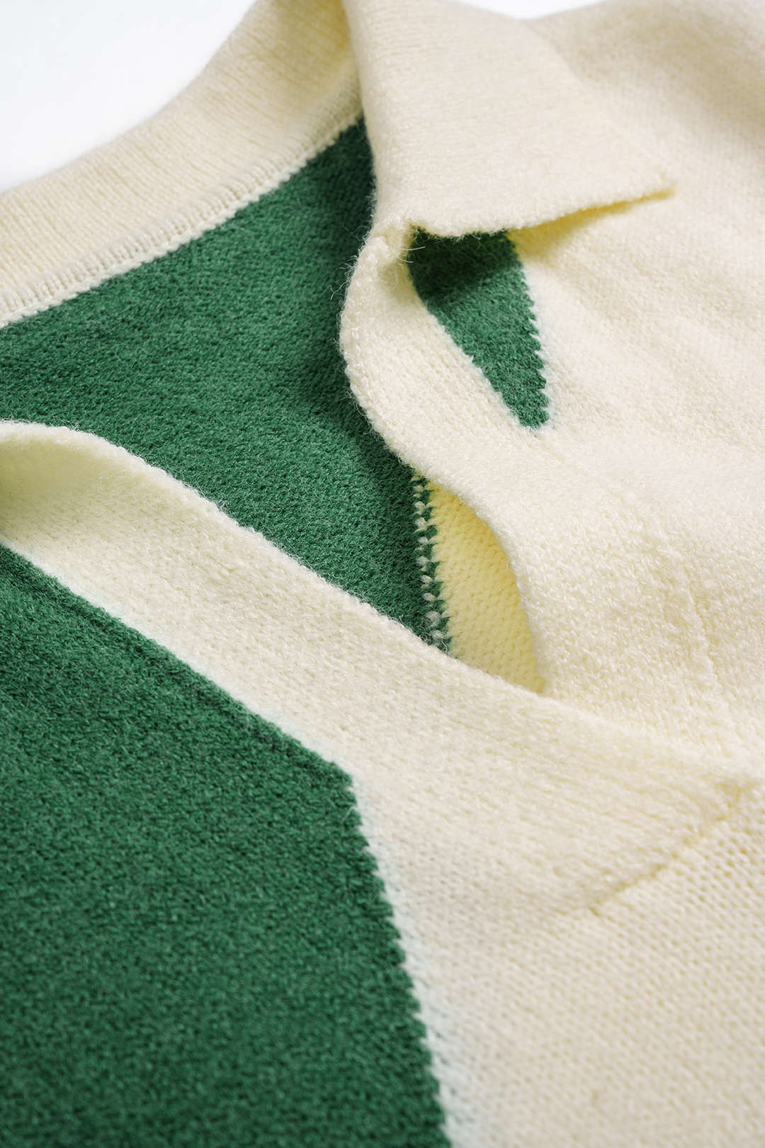 Knit Contrast Polo Collar Short Sleeve Dress