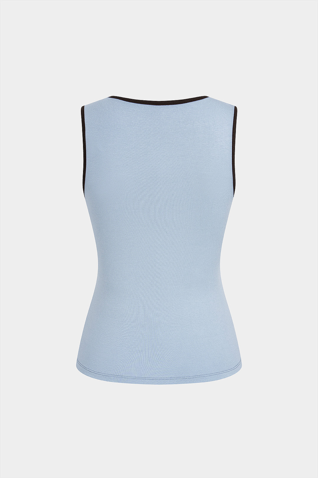 Asymmetrisches Tanktop mit Kontrastpaspelierung