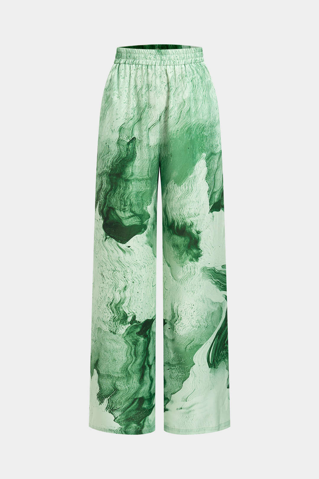 Retro Print Wide Leg Trousers