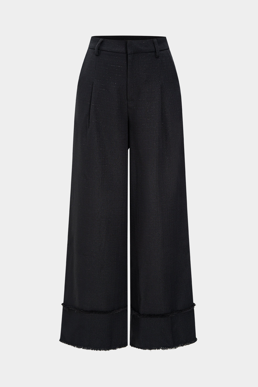 Ribbed Ruched High Waist Trousers