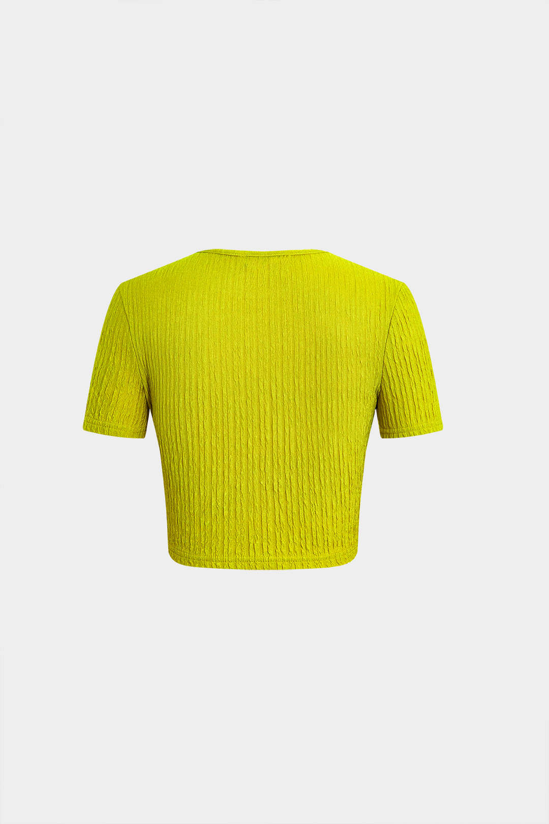Ensemble crop top texturé et jupe froncée à cordon de serrage