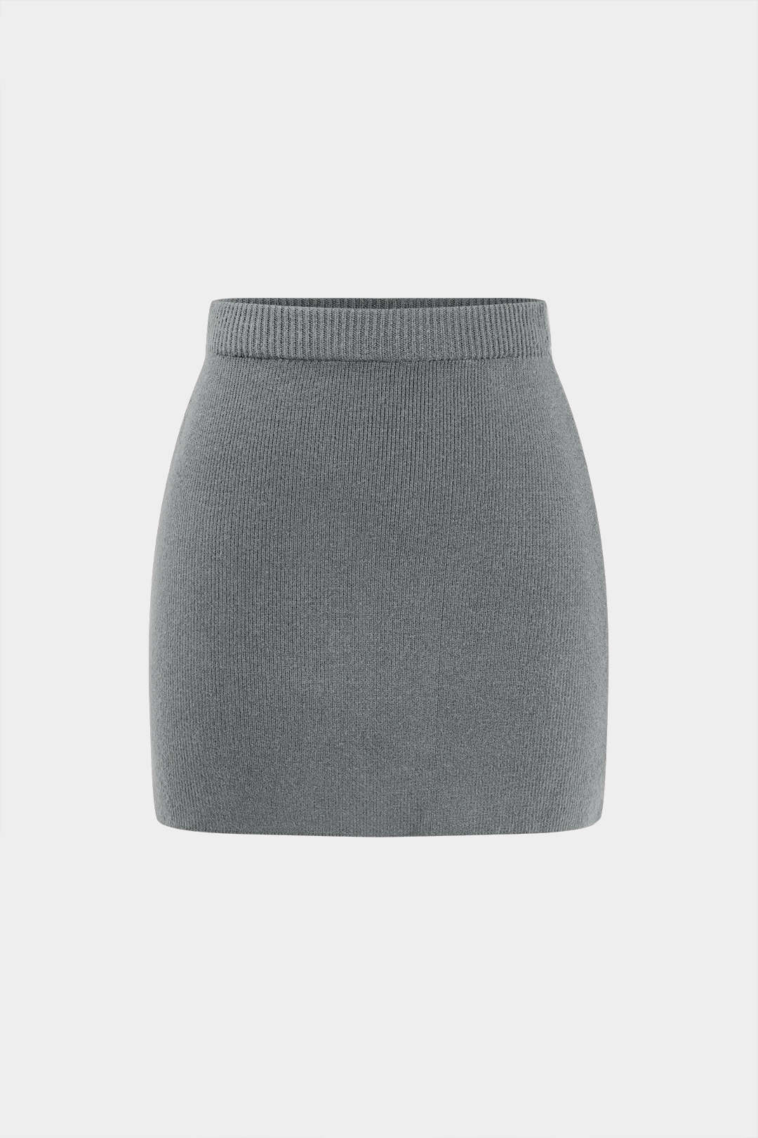 Knit Solid Mini Skirt
