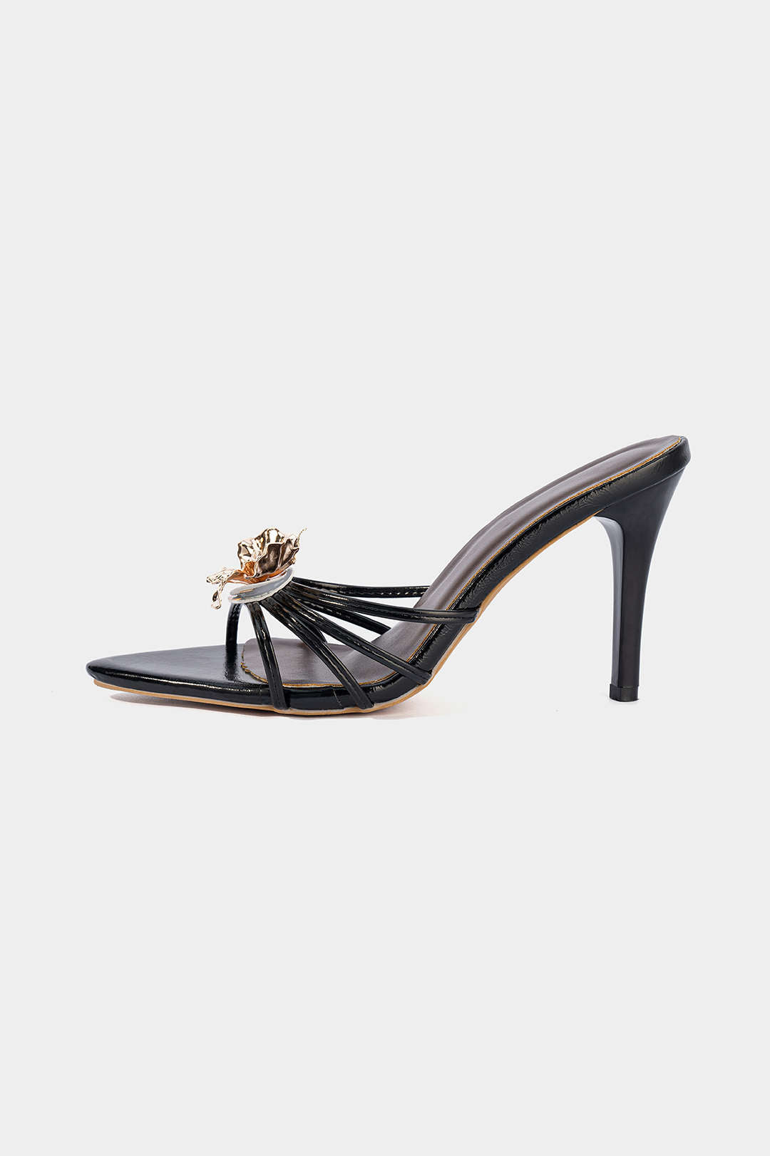 Irregular Metallic Heels