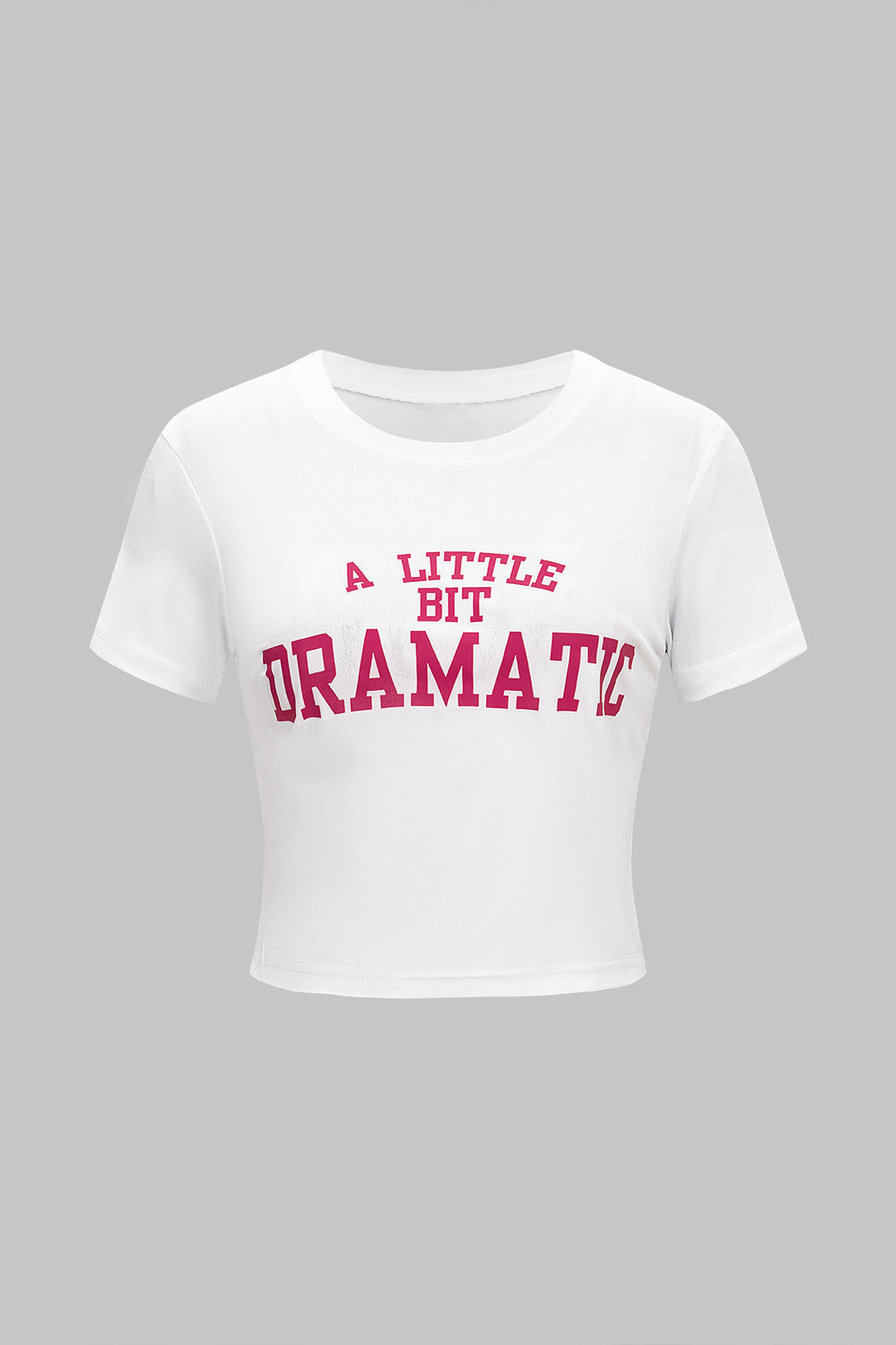 T-shirt à manches courtes et col rond avec imprimé lettre