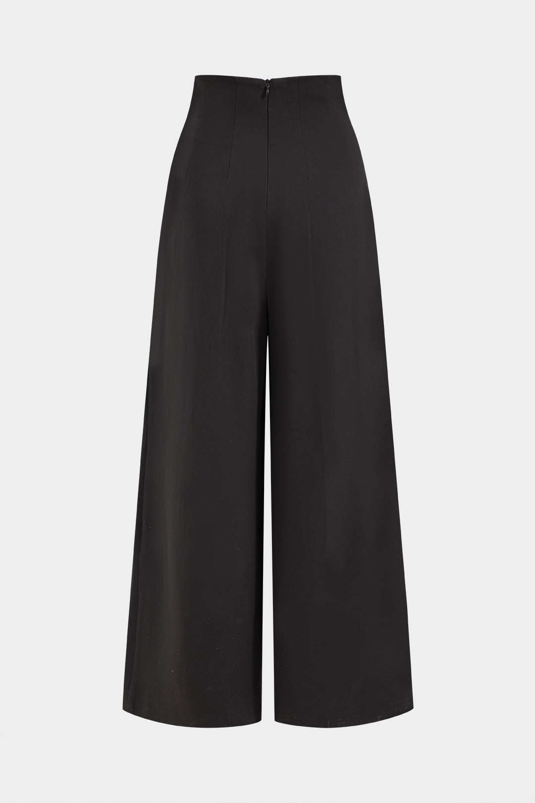 Pleated Asymmetrical Wide Leg Trousers
