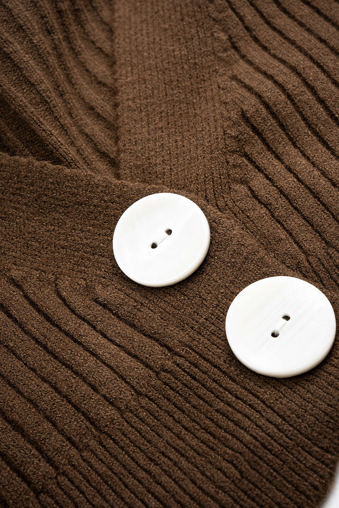 Knit V-Neck Long-Sleeve Top And Bow Skirt Set