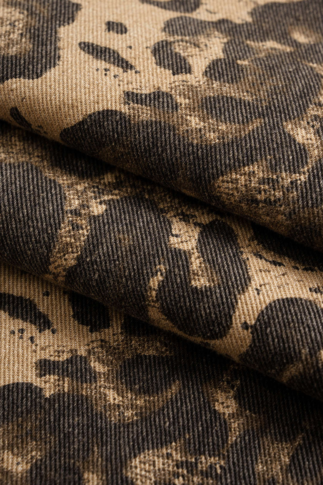 Leopardenmuster Jeans mit Reißverschluss und weitem Bein