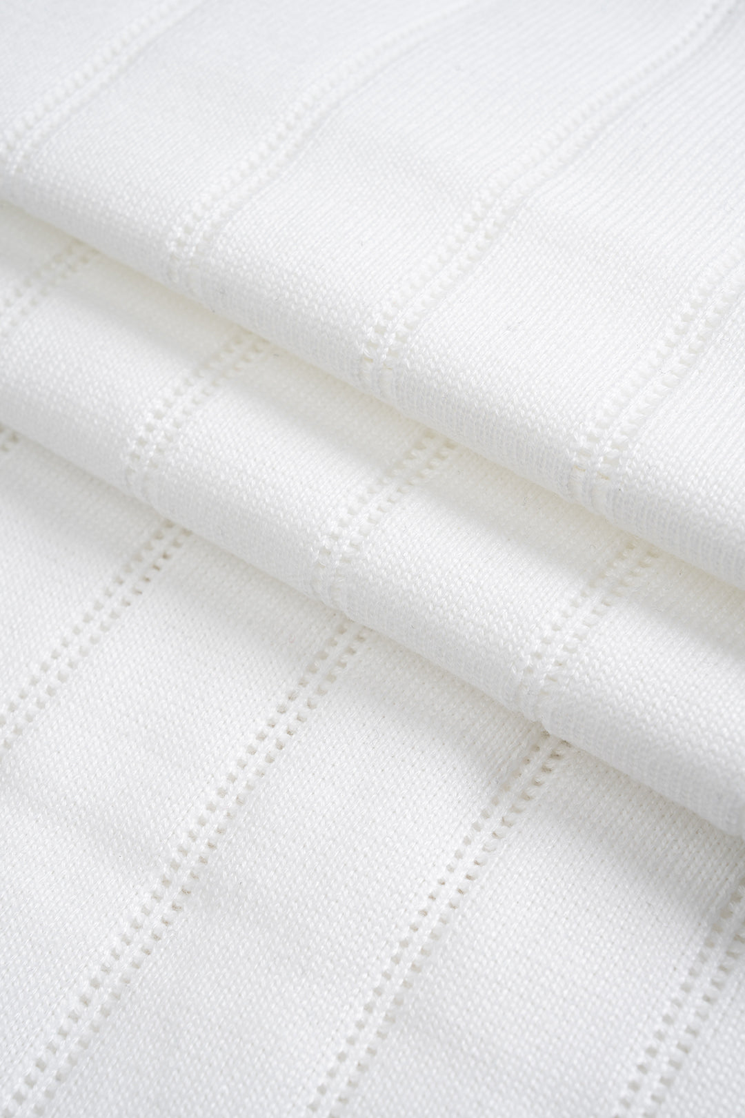 Knit Jacquard V-Neck Short-Sleeve Dress