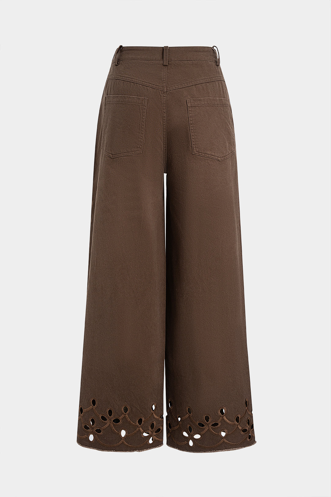 Bestickte Hosen mit weitem Bein