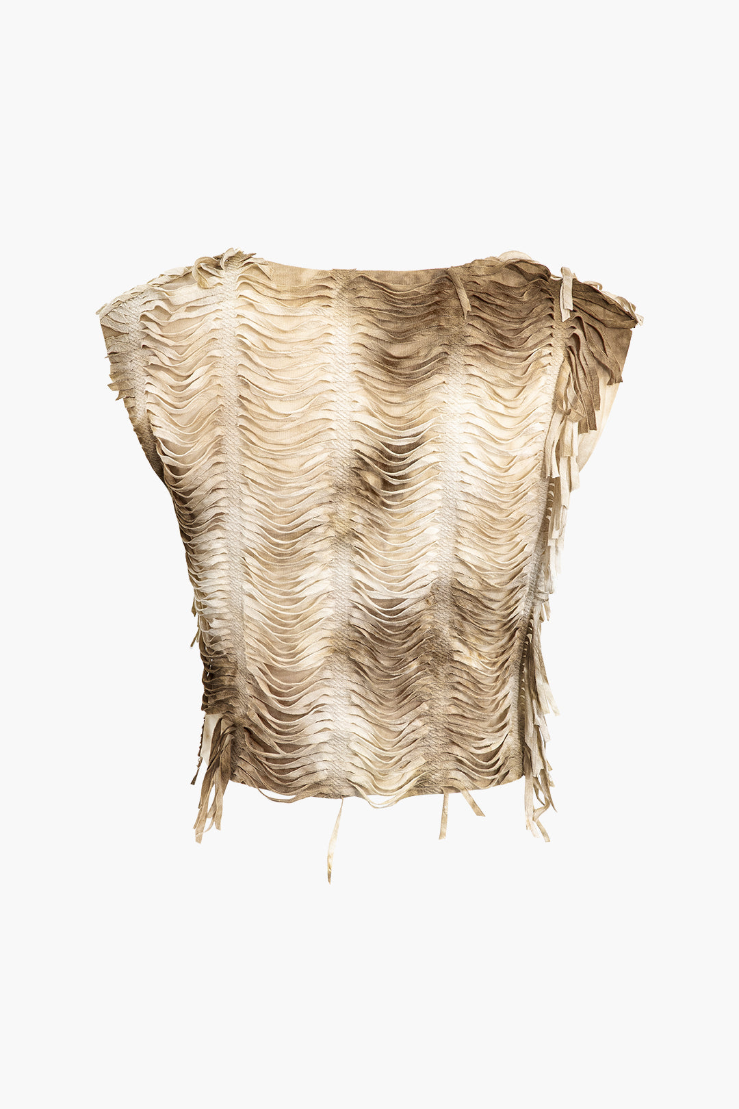 Ver distressed V-Ausschnitt Top mit kurzen Ärmeln und Maxirock mit Schlitz-Set