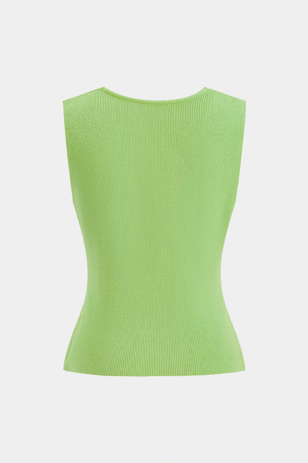 Knit Metallic Button Tank Top