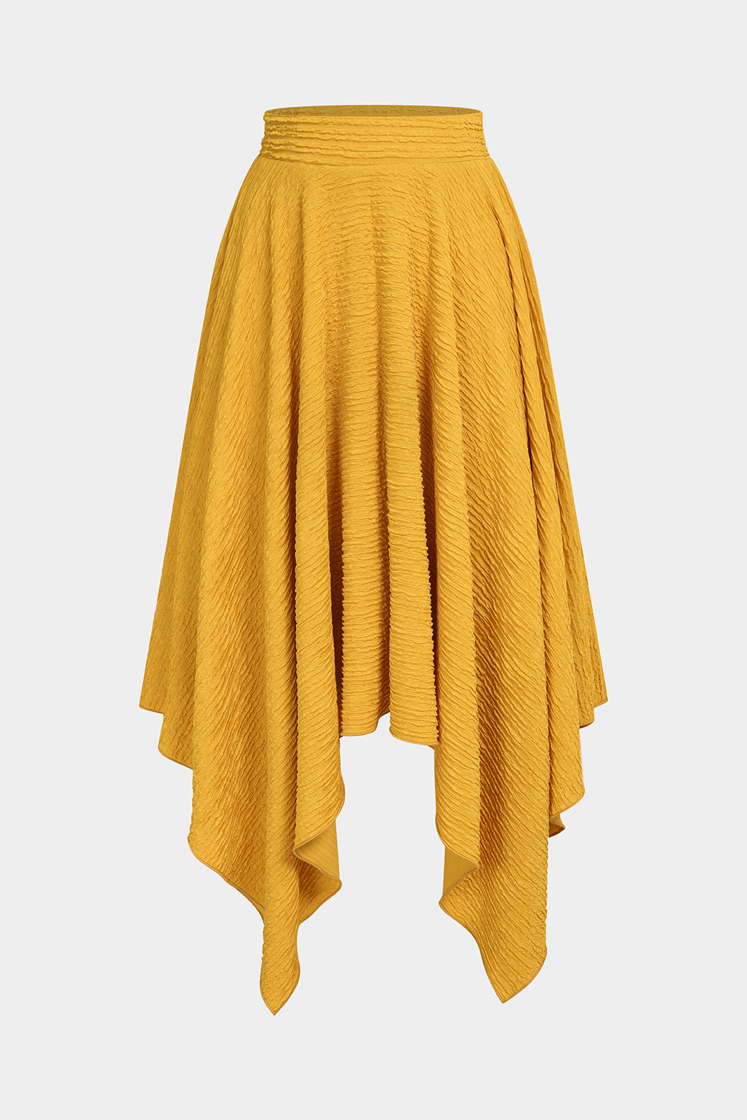 Jupe texturée asymétrique taille haute