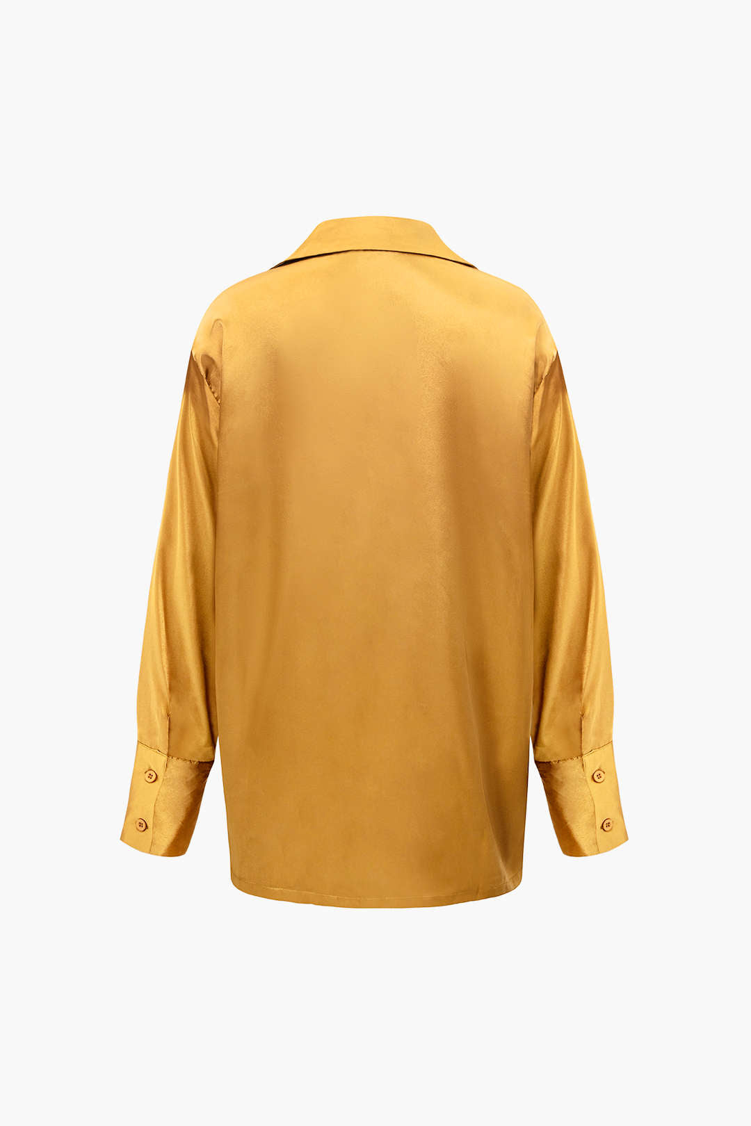 Ensemble chemise à manches longues boutonnée en satin et pantalon