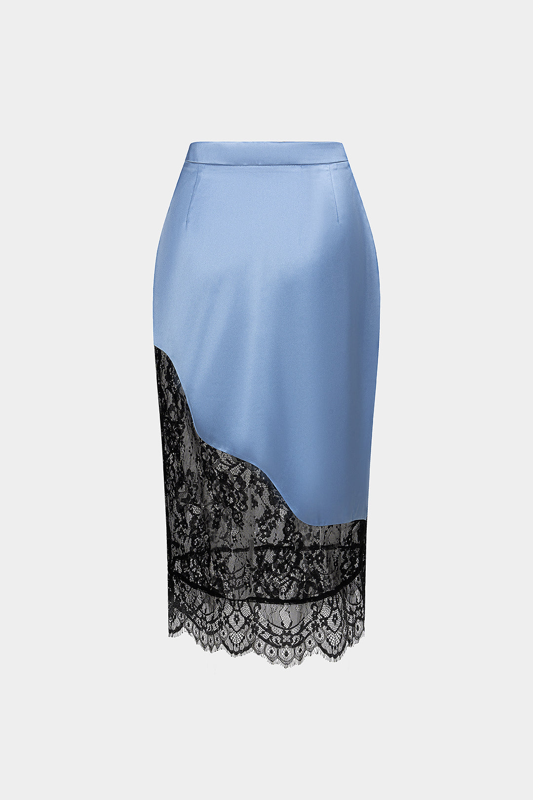 Jupe asymétrique en dentelle patchwork