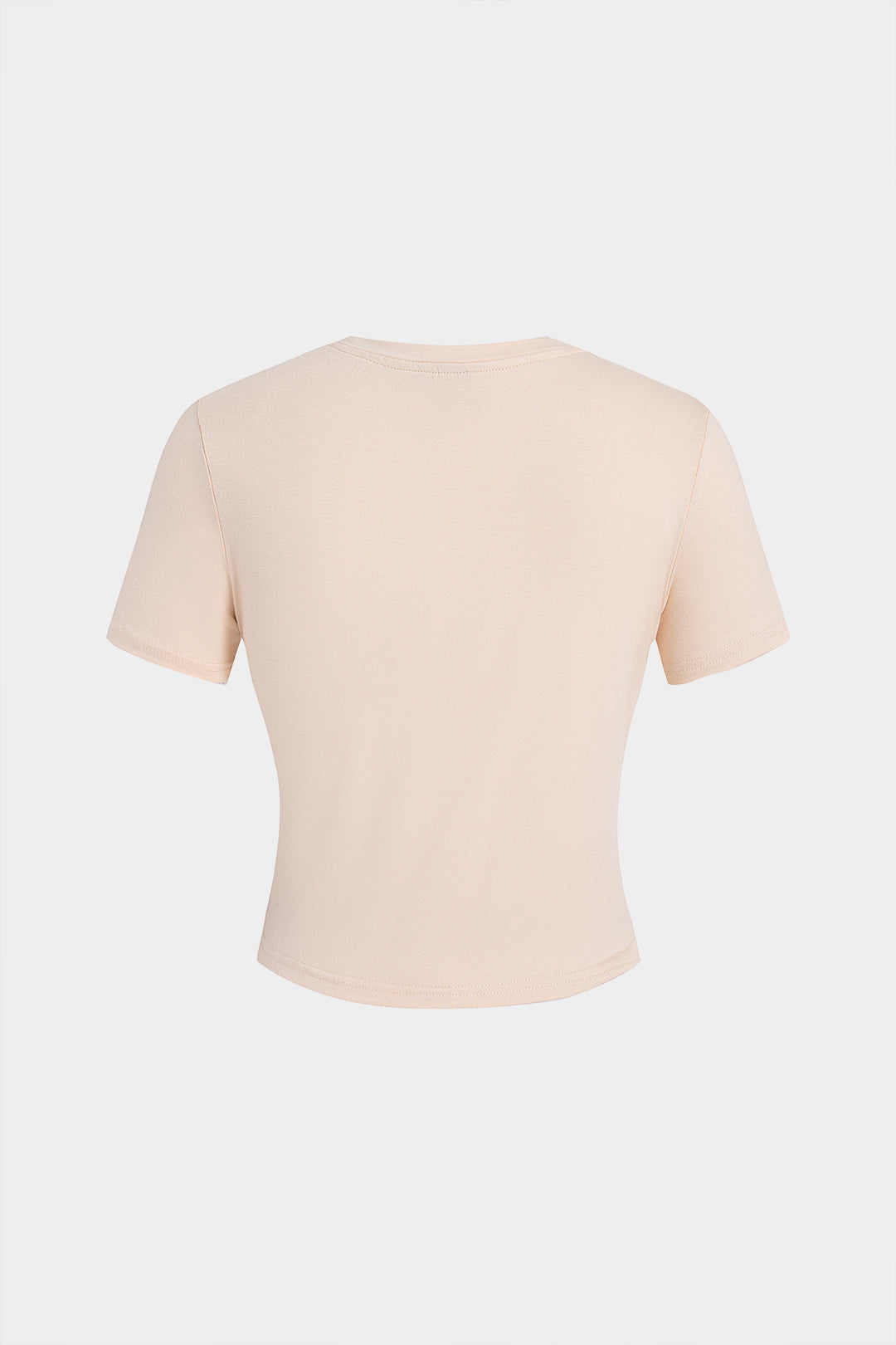 T-shirt à manches courtes avec nœud torsadé et col rond