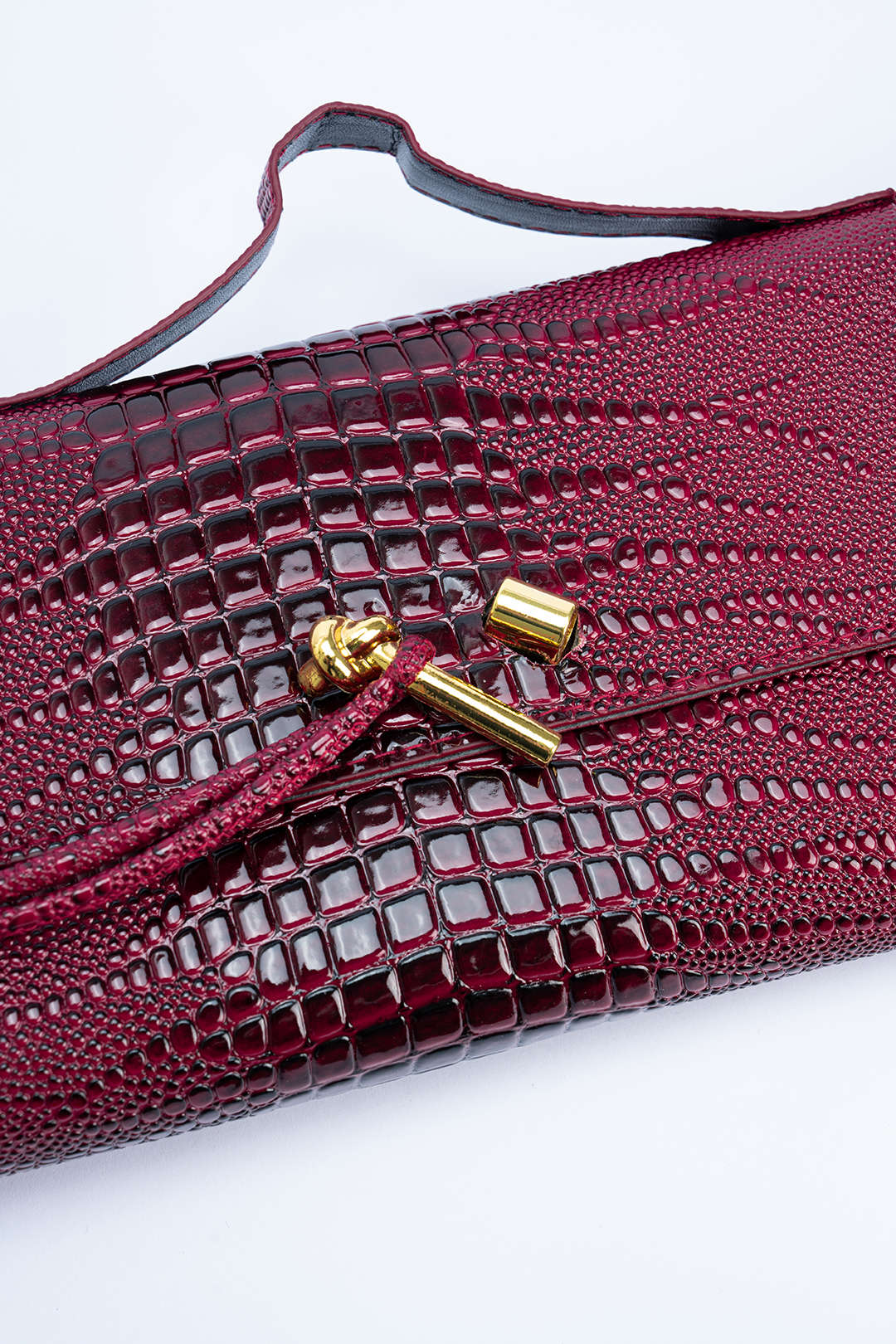 Krokodillederoptik Kunstleder Clutch Bag