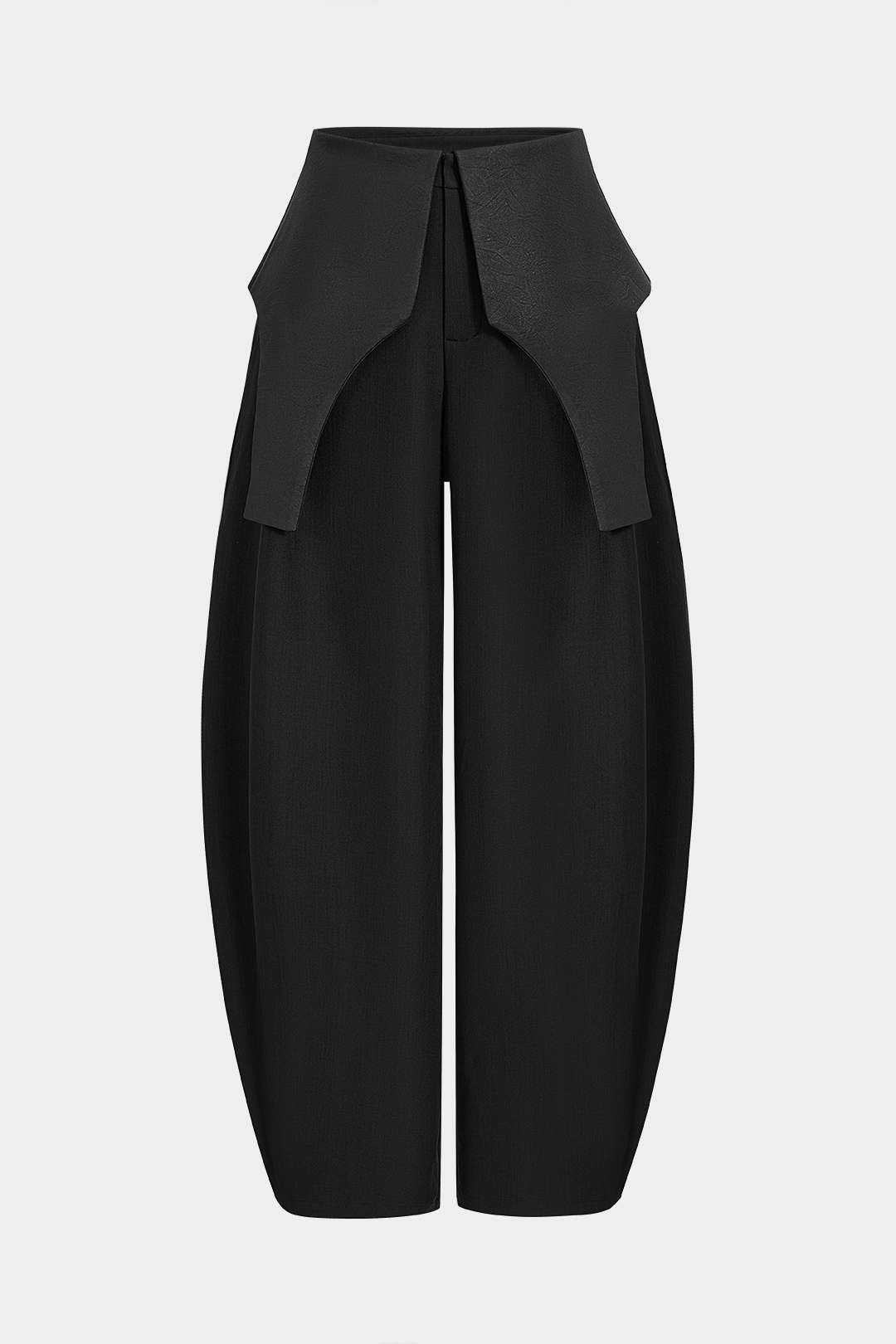 Satin-Patchwork-Reißverschluss-Barrel-Hose