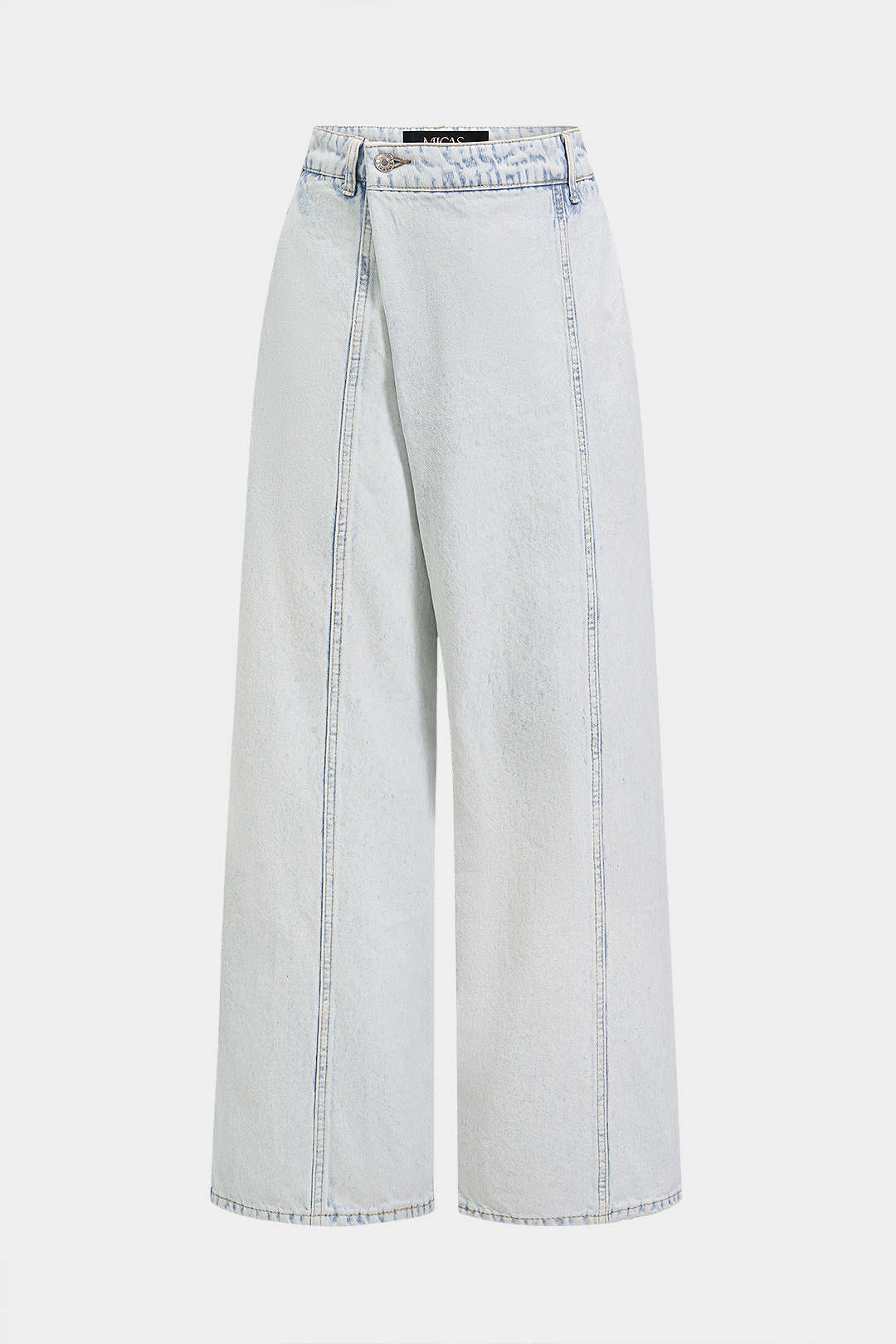 Asymmetrische Jeans mit geradem Bein aus Denim