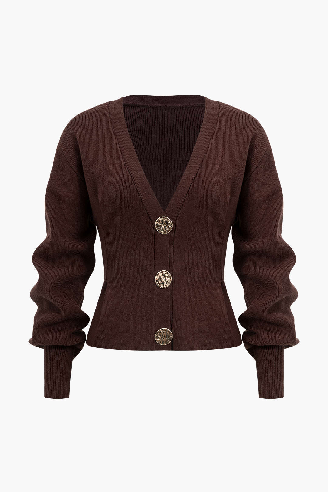 Cardigan en maille à col V boutonné