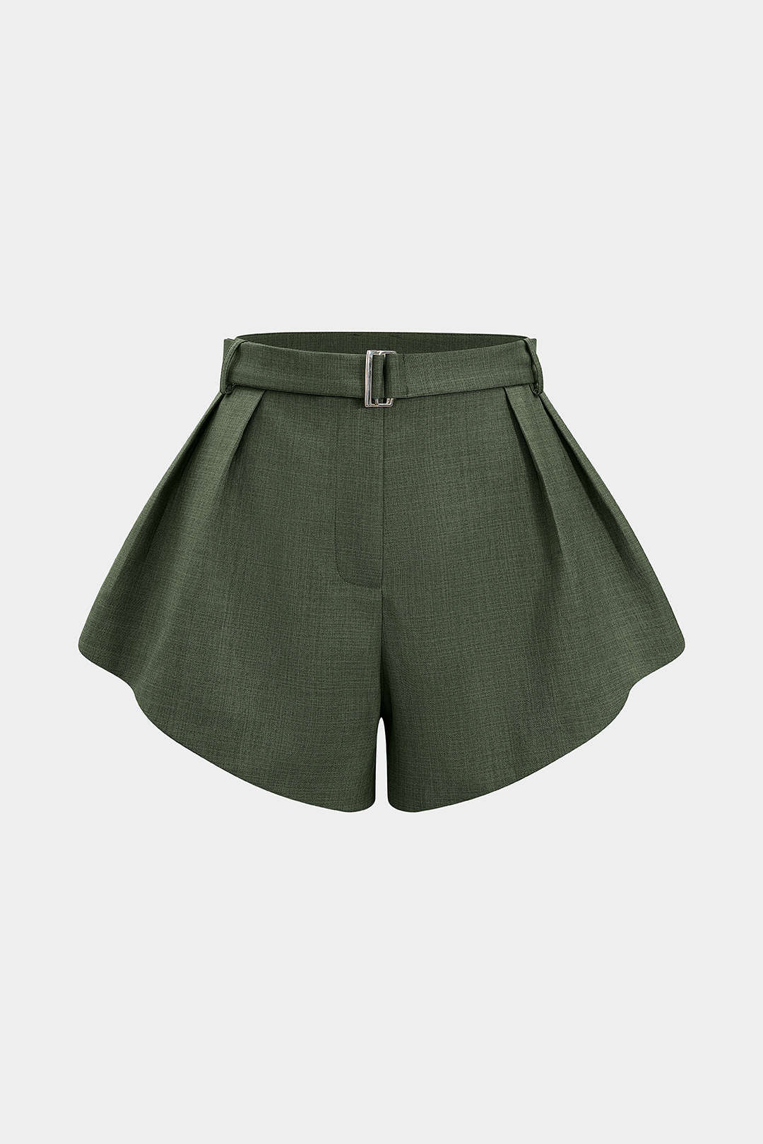 Einfarbige weite Shorts