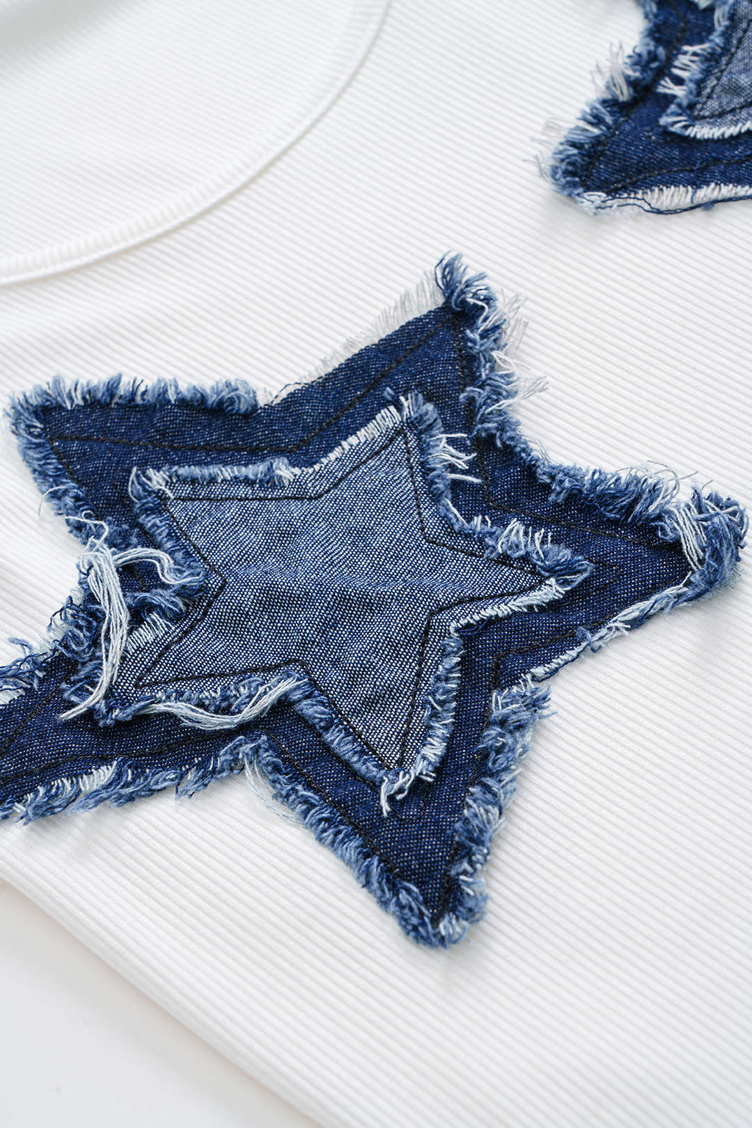 Débardeur en jean patchwork