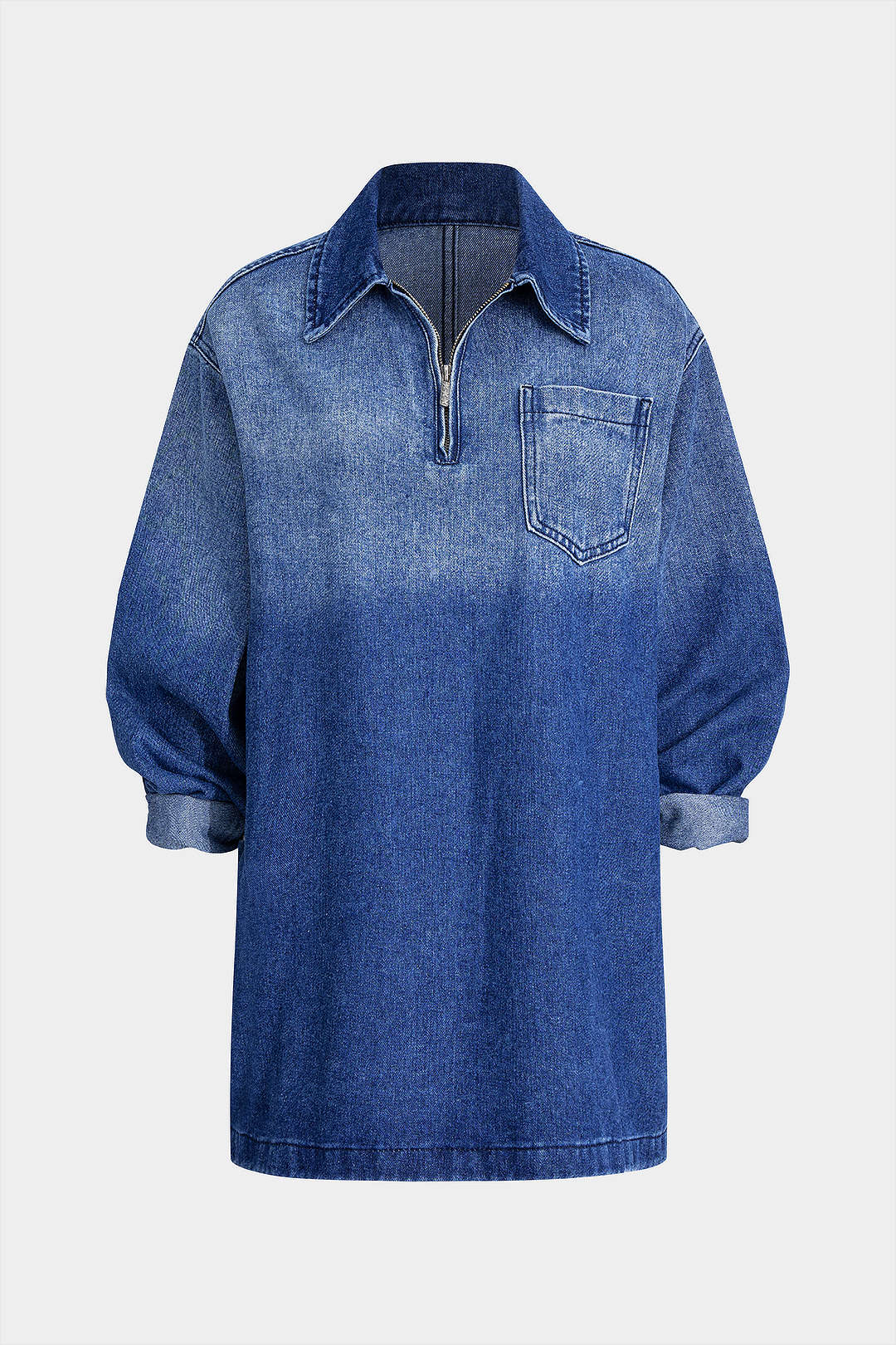 Jeans-Minikleid mit langen Ärmeln