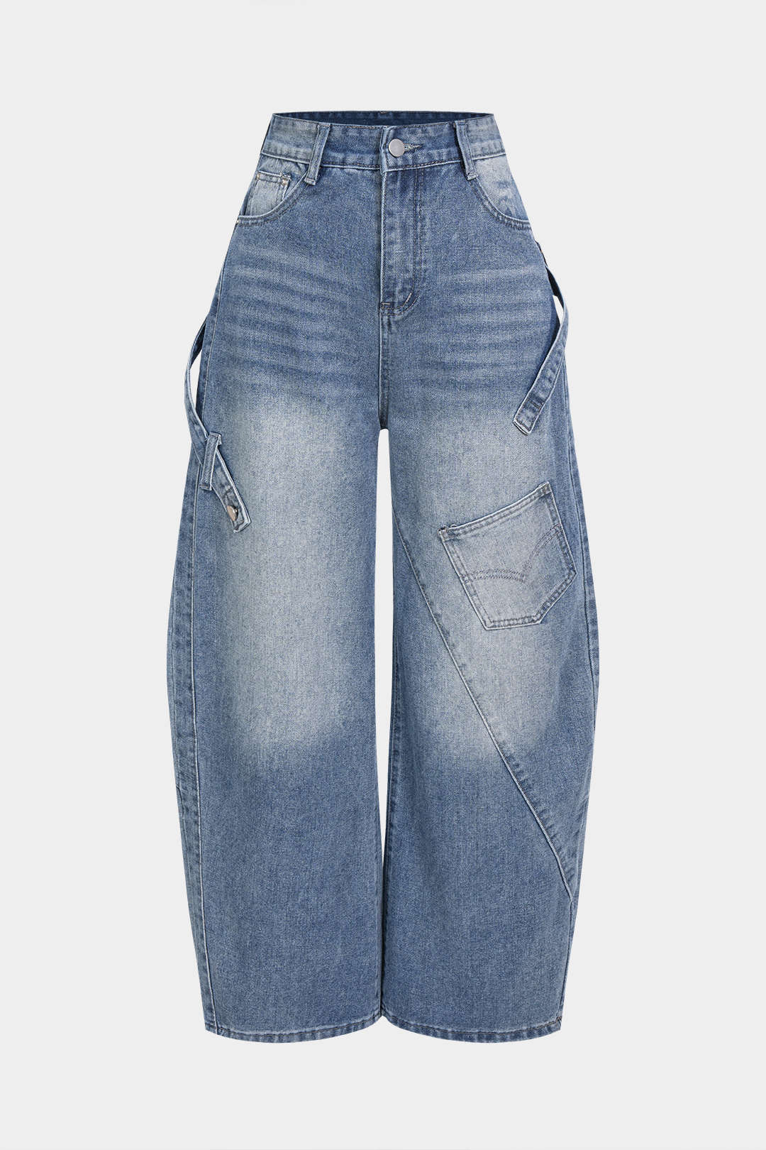 Jean en denim avec poche asymétrique