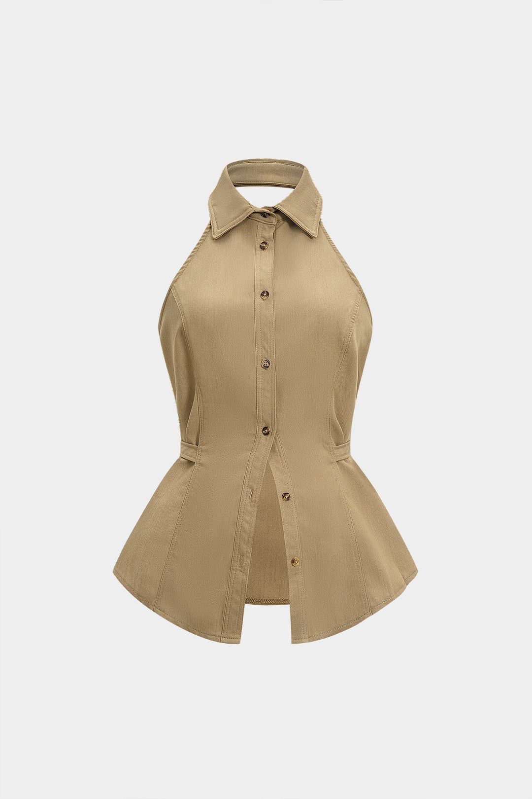 Neckholder-Tanktop mit Knopfverschluss am Rücken