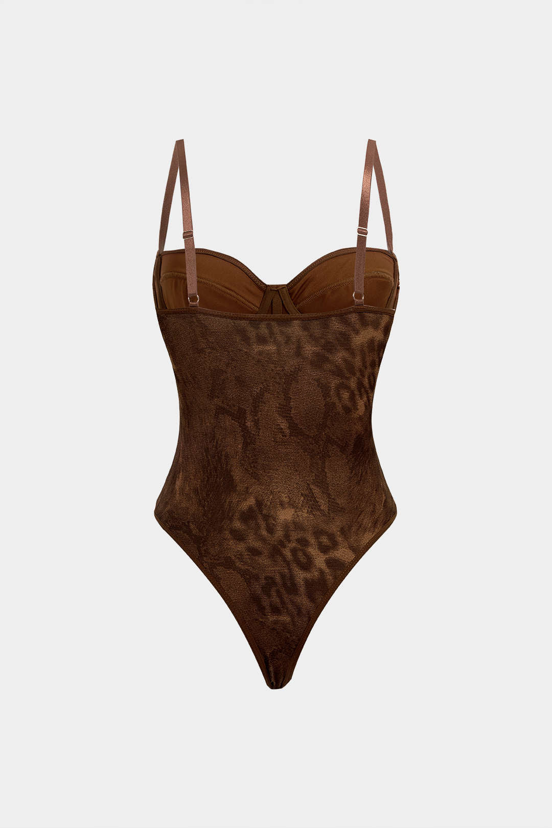 Leopard Print Corset Sleeveless Bodysuit