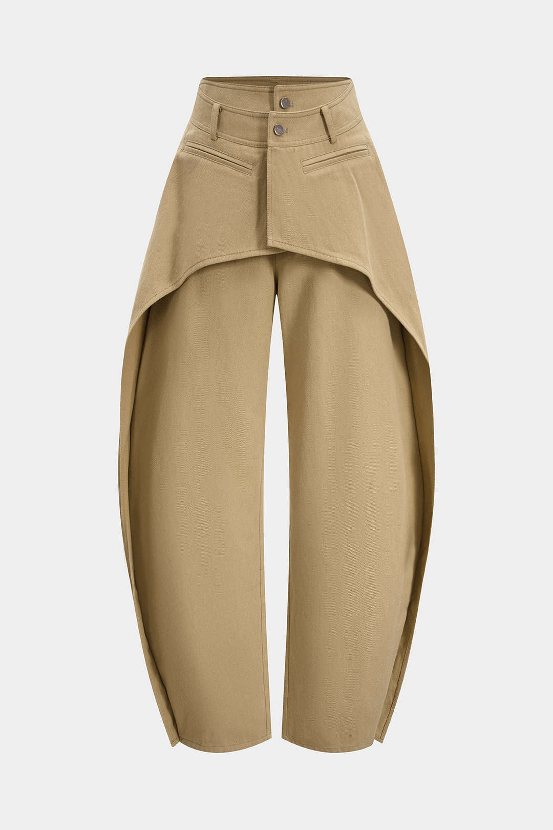 Hose mit doppeltem Bund und Cut-Out-Taschen