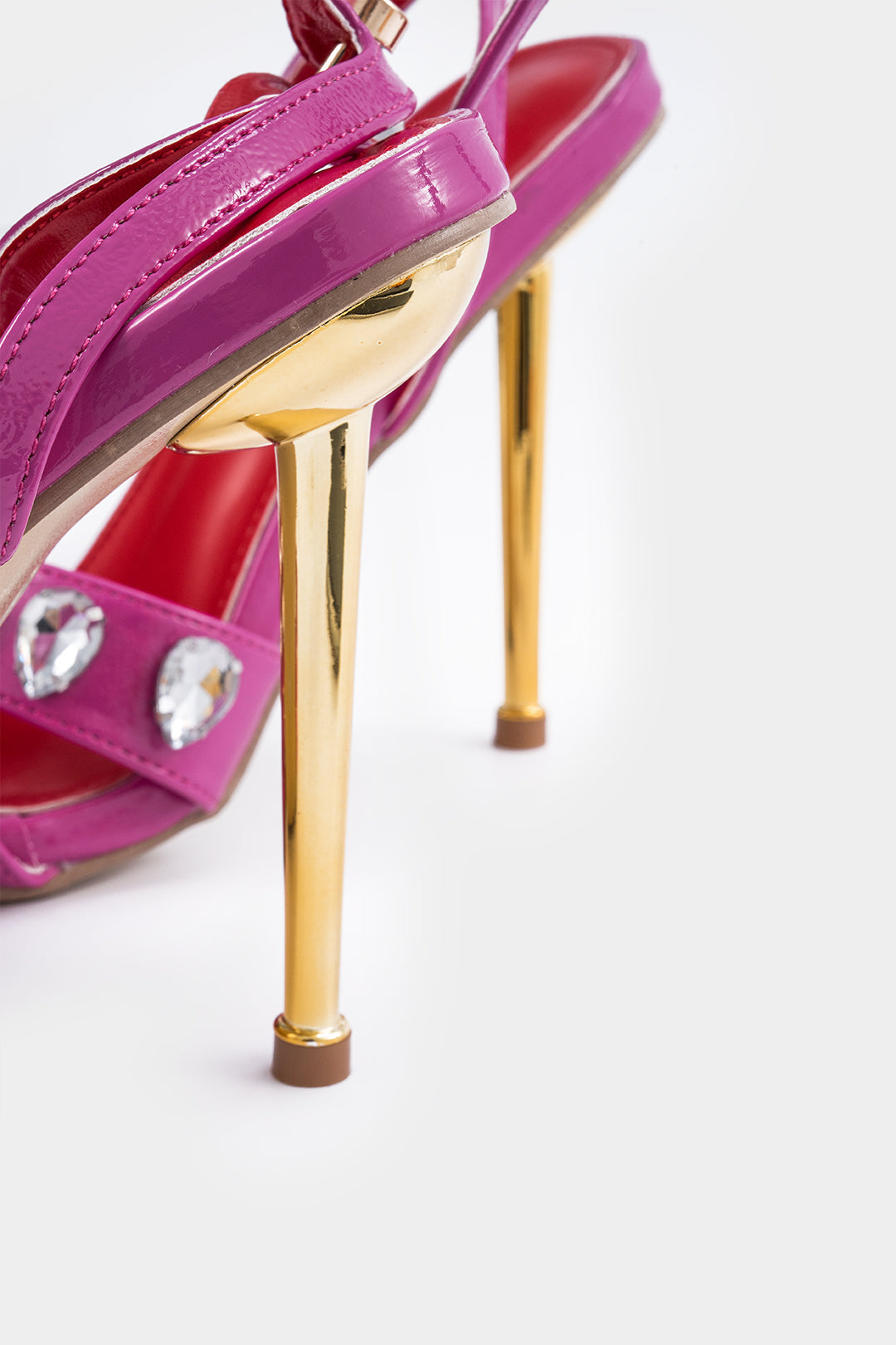 Metallic-Dekor Strass-Spitzpumps