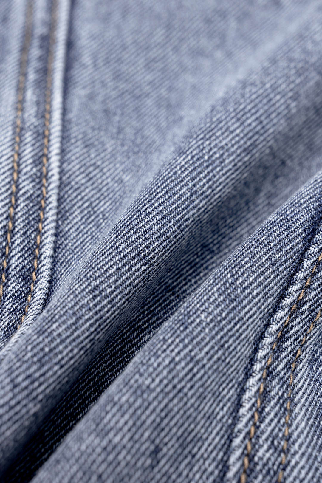 Jeansstoff Rundhals Nahtdetail Reißverschluss-Oberteil