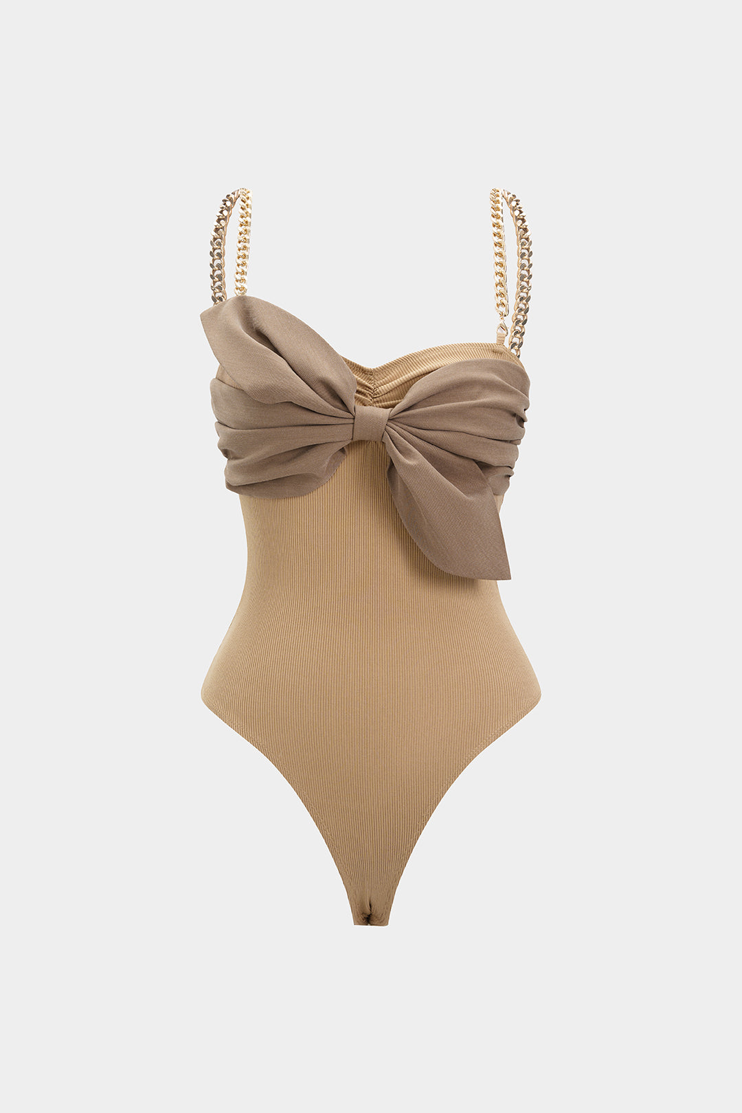 Patchwork Metallic-Ketten-Knoten Ärmelloser Body