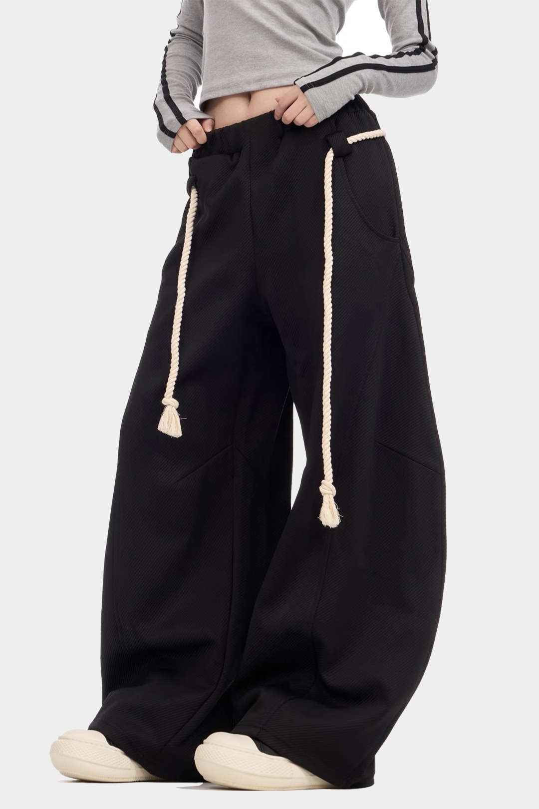Pantalon ample à cordon de serrage