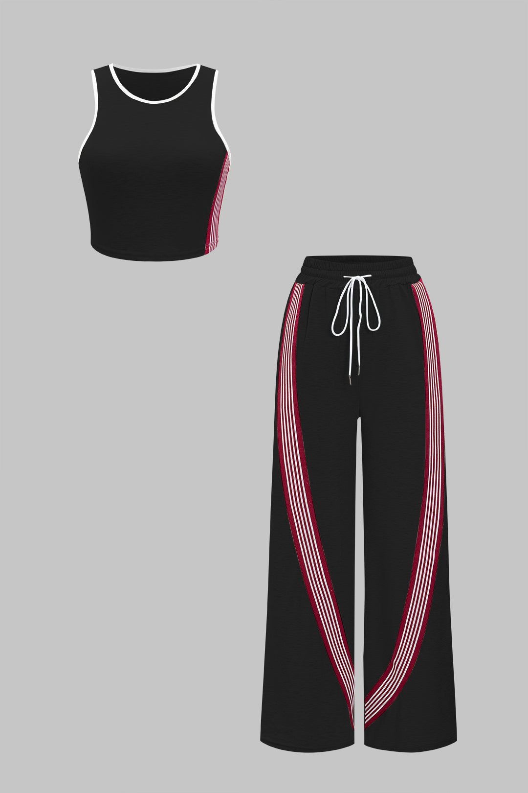 Ensemble Débardeur Rayé et Pantalon Large