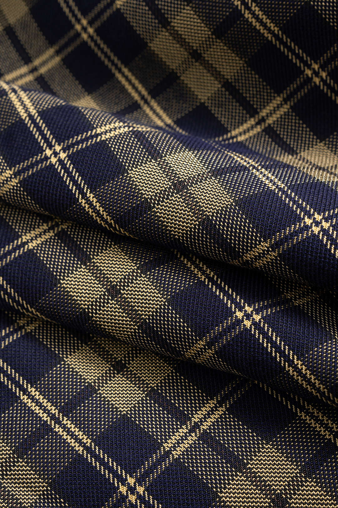 Plaid Print Belted Long-Sleeve Mini Dress