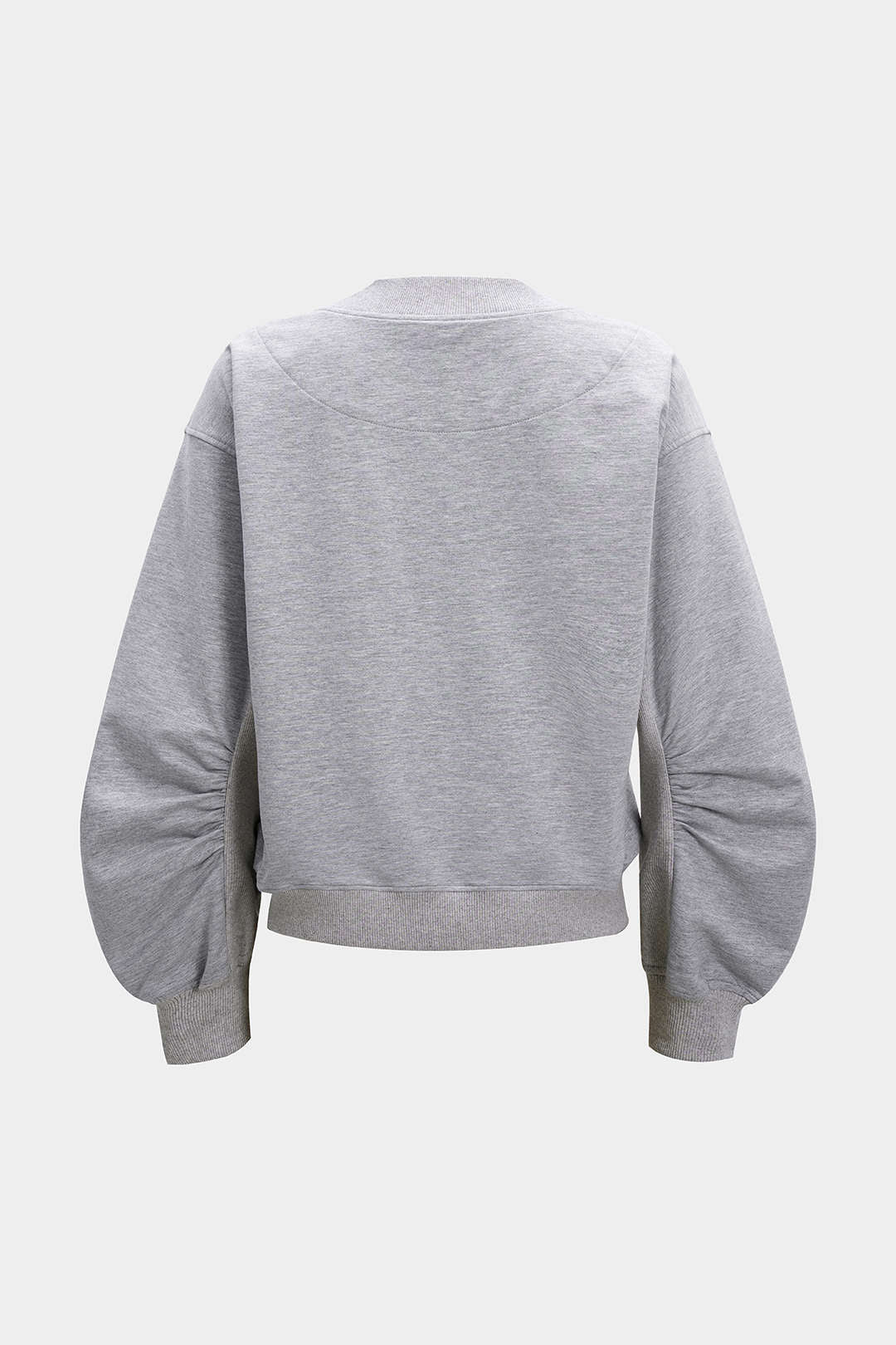 Sweat-shirt à manches longues et col en V avec patchwork et imprimé lettre