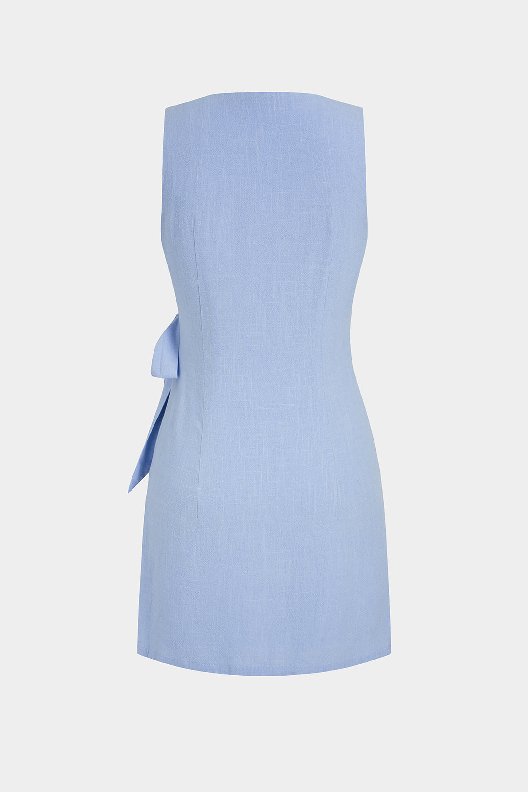 Minikleid mit V-Ausschnitt, Wickelverschluss, Schnürung, ärmellos, mit Spitzenbesatz und Patchwork